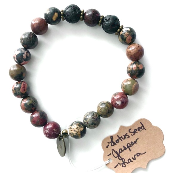 Jewelry - Lotus Seed Jasper Aromatherapy Bracelet